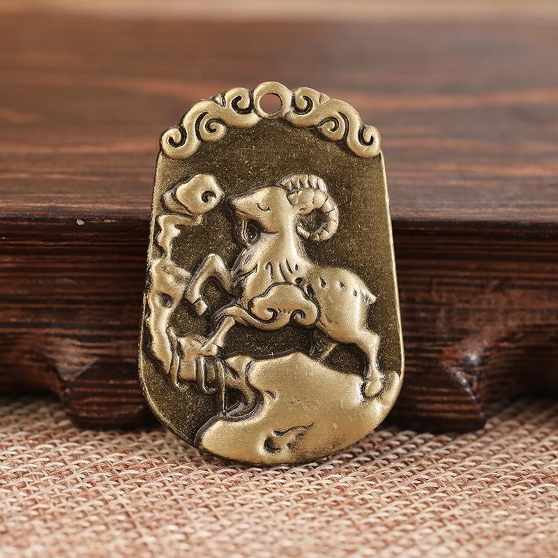 Liontin Shio Kambing Buka Aura Hoki Keberuntungan Ornamen Fengshuia