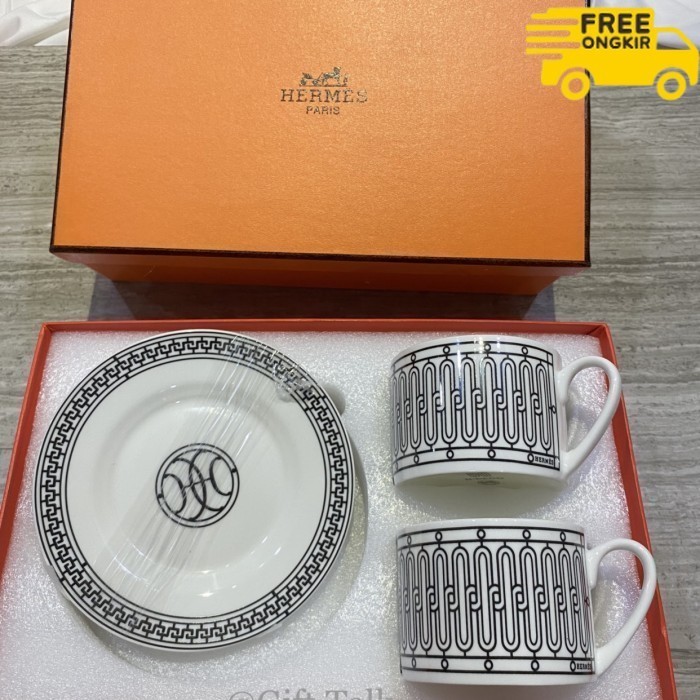 ✨LARIS✨ -cangkir hermes cup 2 set - Putih