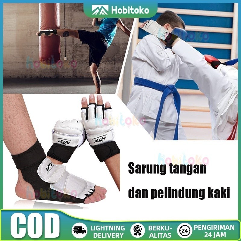 Sarung Tangan dan Kaki Taekwondo Sarung Tangan Taekwondo dan Pelindung Kaki Alat Pelindung Taktis Pe