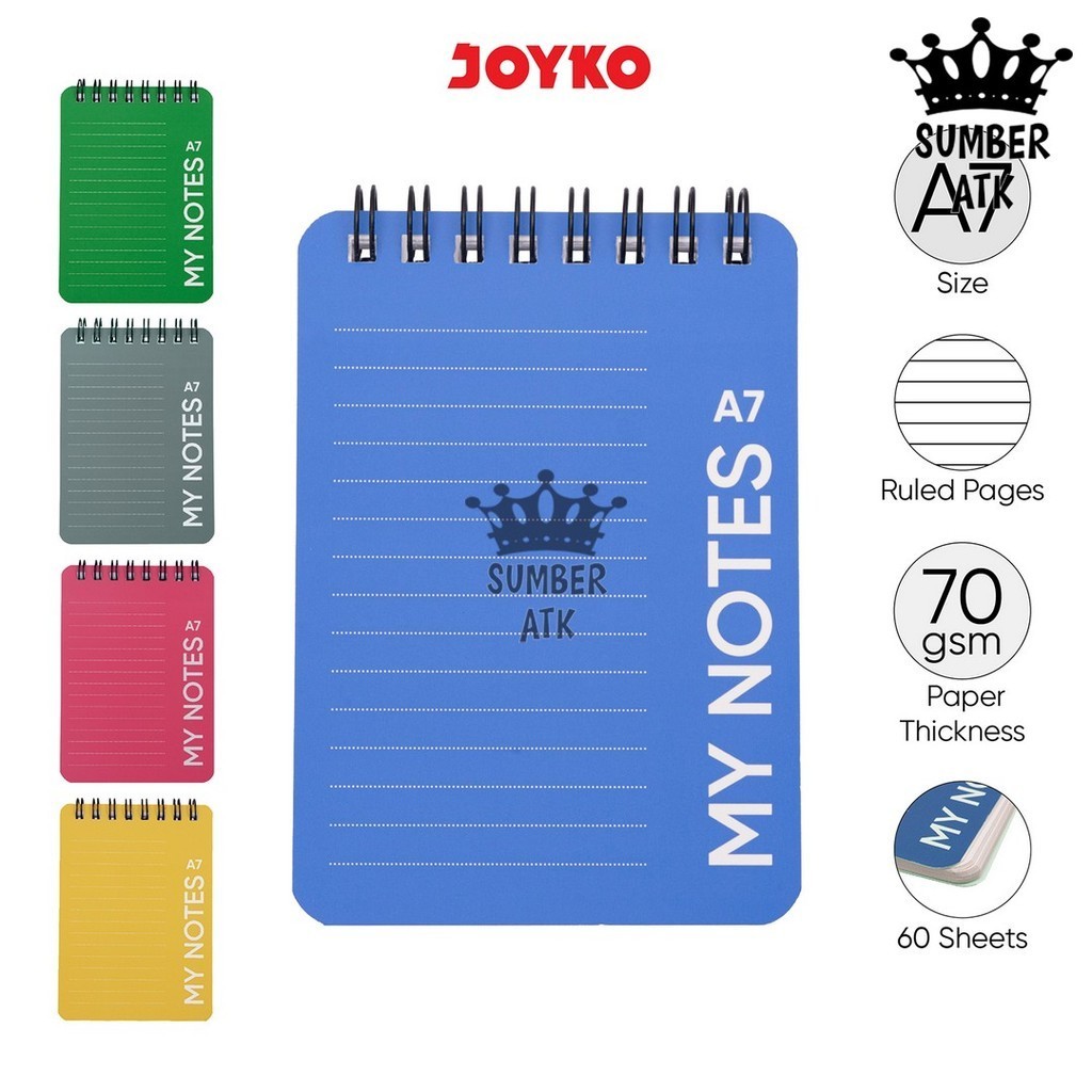 

Ruled Notebook Diary Agenda Buku Catatan Bergaris Joyko NB-740 A7
