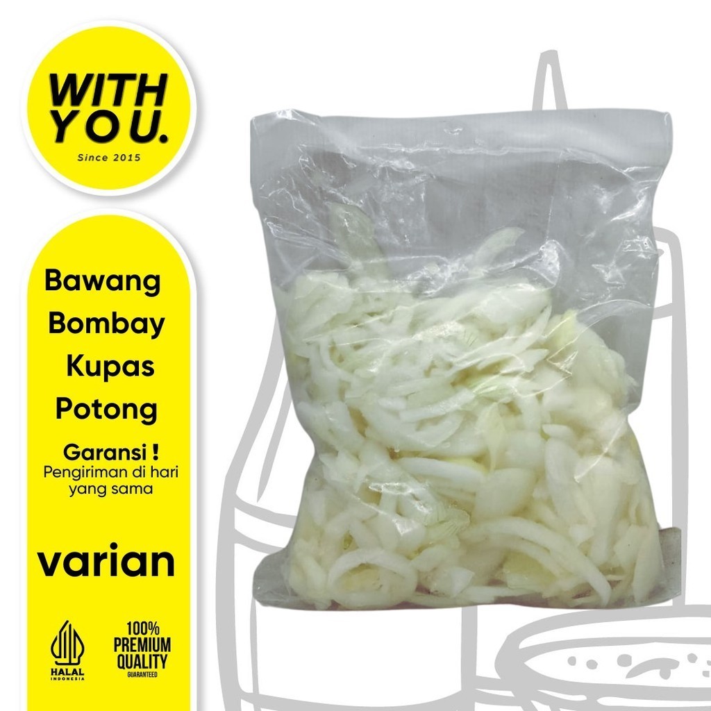 

Bawang Bombay 1KG kupas potong