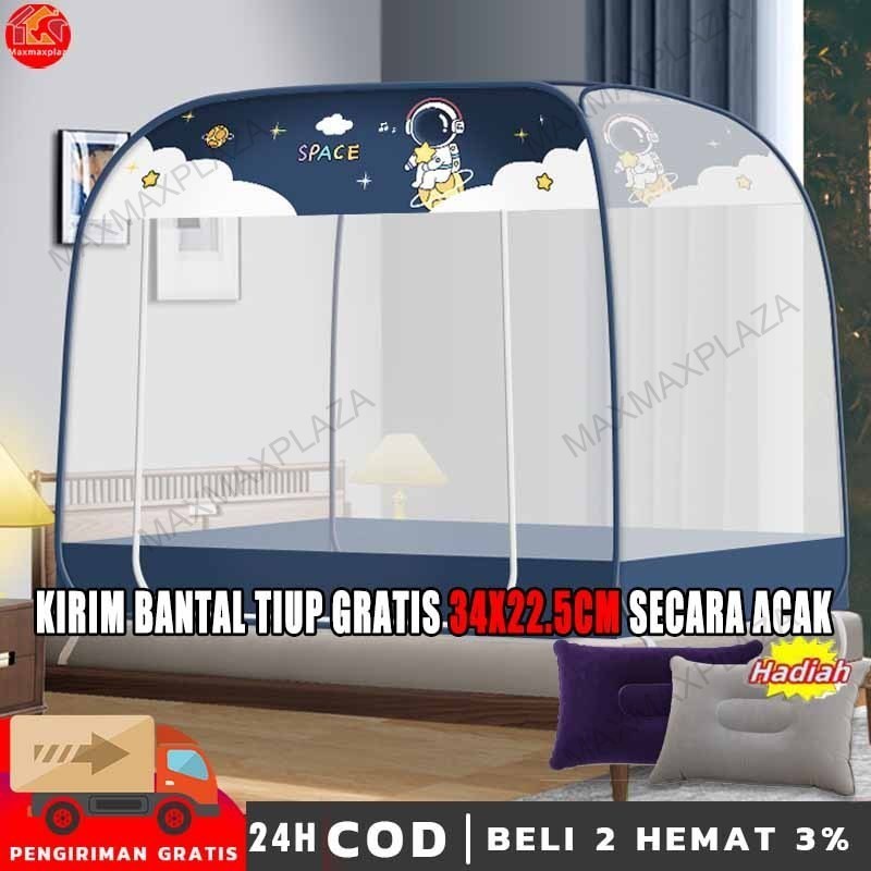 kelambu tidur Portable 180 x 200cm 200x200cm Kelambu Lipat Kelambu Tempat Tidur Dewasa Anti Nyamuk K