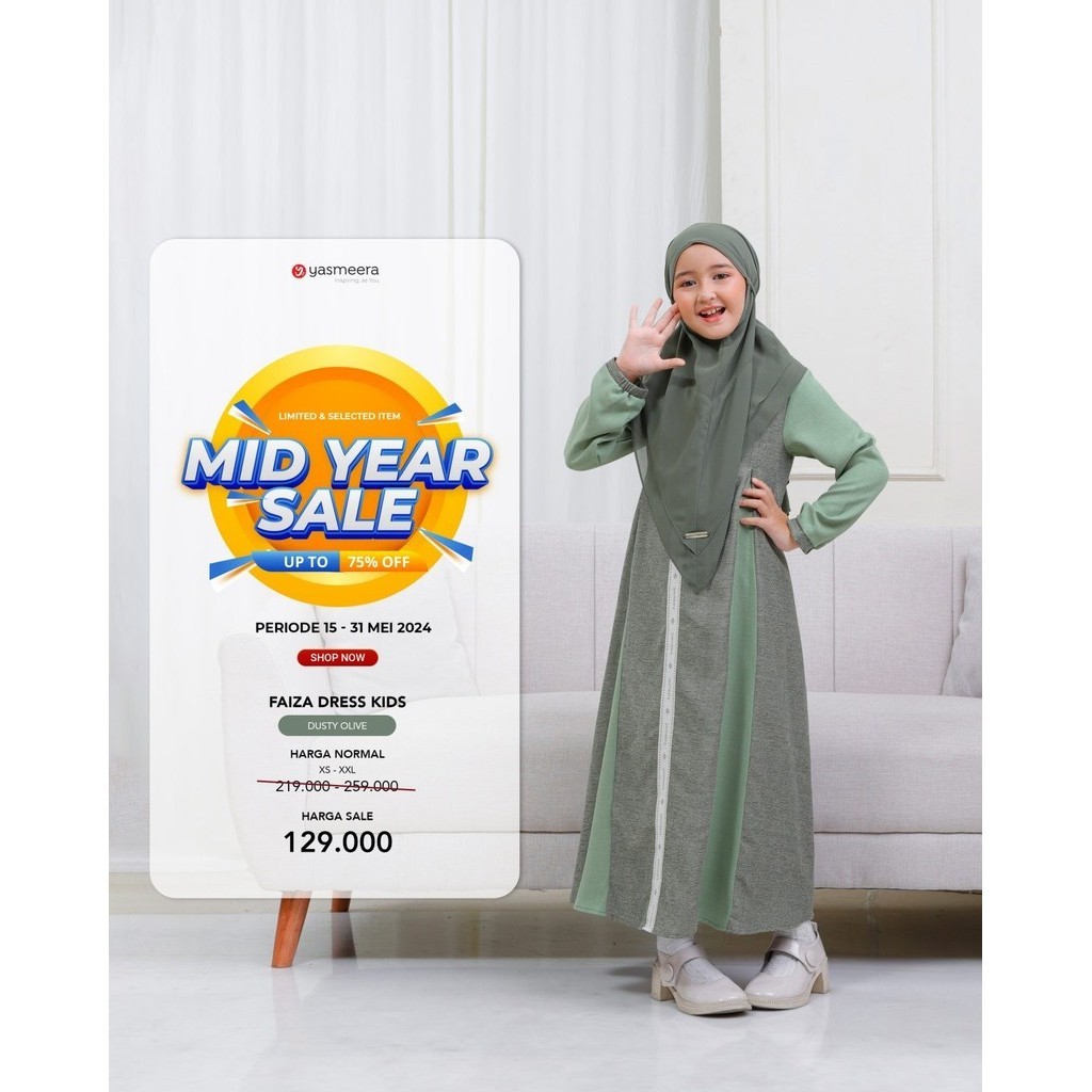 Assazra.id - Gamis Faiza Anak