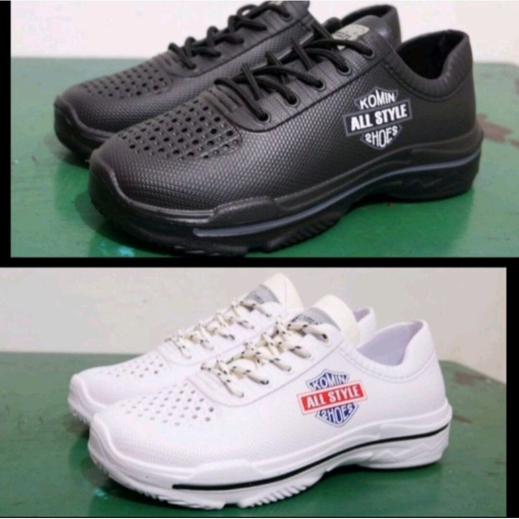 Sepatu pria dan wanita Komin all style Putih dan Hitam