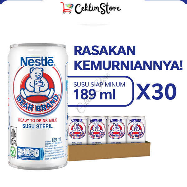 

BEAR BRAND Susu Kaleng Susu Beruang Susu Steril 189ml x 30 pcs