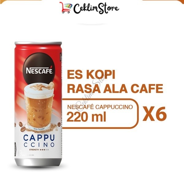 

NESCAFE Kopi Minuman Kaleng Rasa Cappuccino Can 220ml x6