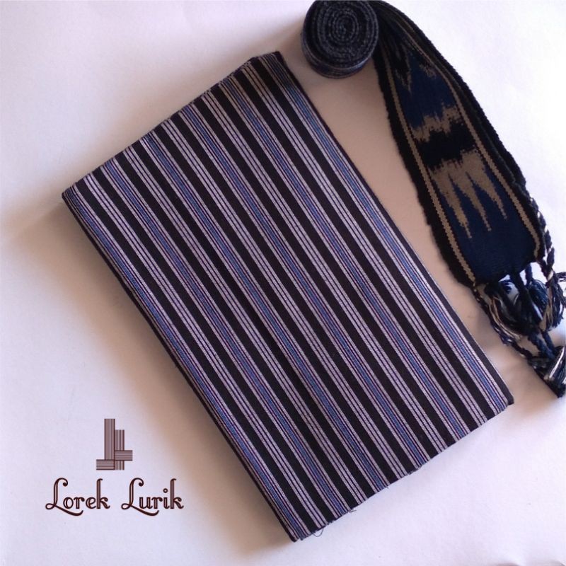 Atasan LURIK Kain Lurik Jogja Biru Abu Hitam - Lurik Motif Khas Jogja