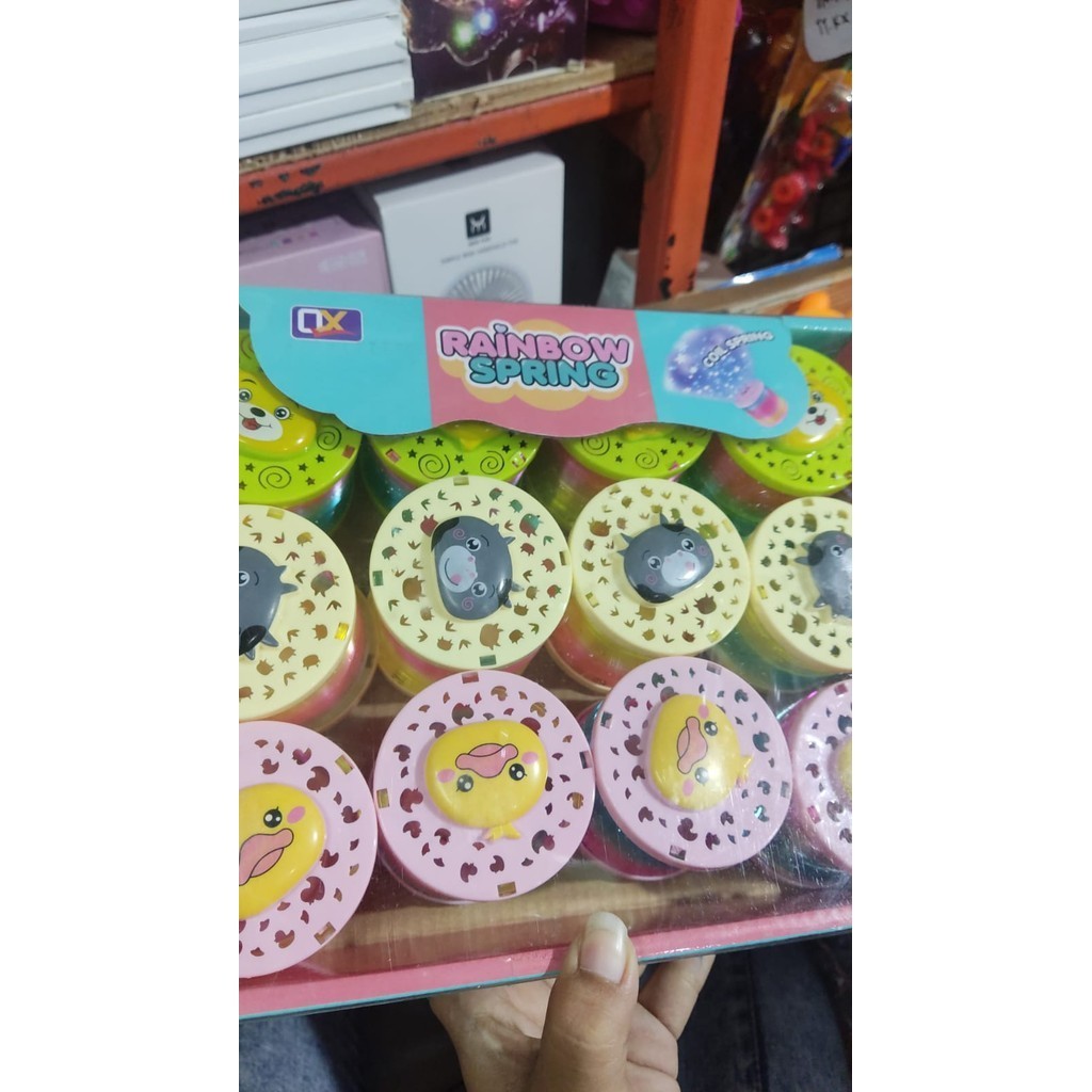 MAGIC SPRING RAINBOW LED ANIMAL, Magic Spring LED Rainbow / Mainan Spring, Rainbow Spring, Mainan An