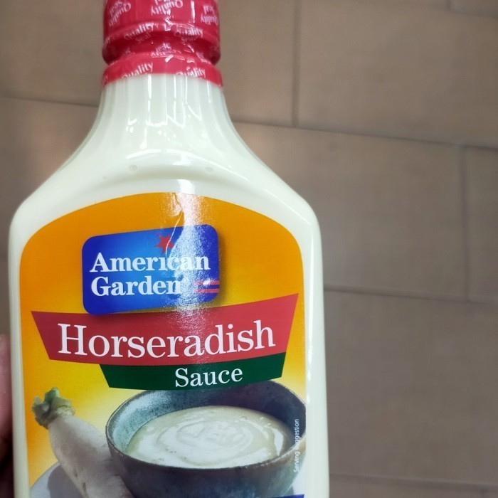 

American garden horseradish sauce saus 454ml dipping mayo