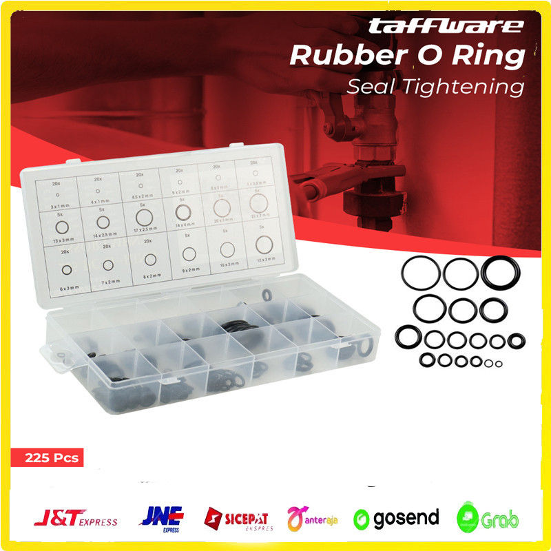 225 PCS Karet O Ring Set 1 Box Karet Kran Air Shower Mesin Ring Rubber