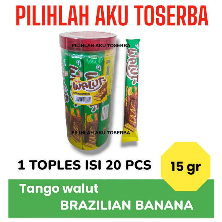 

Wafer Tango WALUT TOPLES BRAZILIAN BANANA - ( HARGA 1 TOPLES )