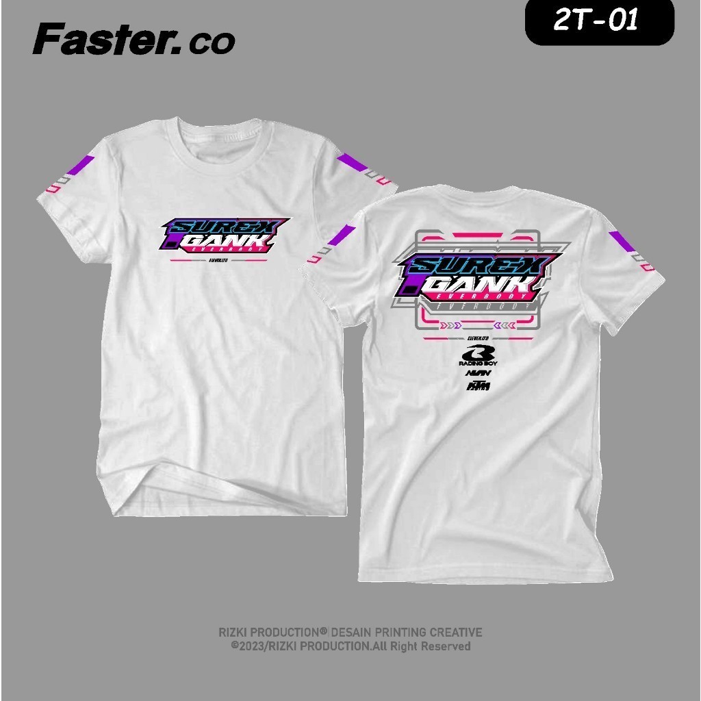 KAOS SUREX GANK SUREX BOY T-SHIRT SUPERMOTO CRF KLX DTRACKER WR BAJU RACING DISRTO || FASTER GANK