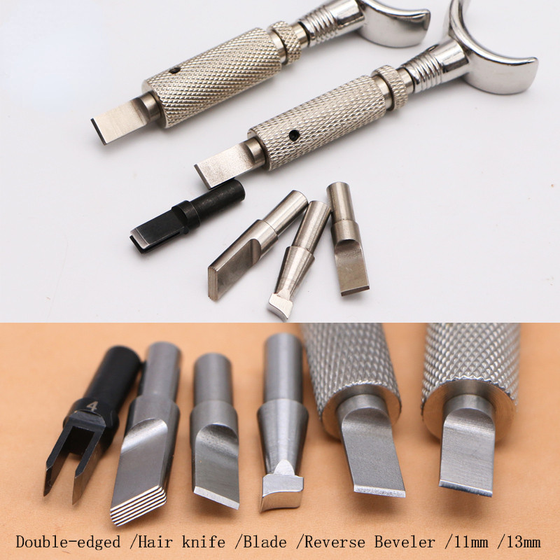 

Stainless Steel Leather Carving Knife Rotary Reverse Edge Cutter Head DIY Leather Carving Process Round Edge Tool Accessories