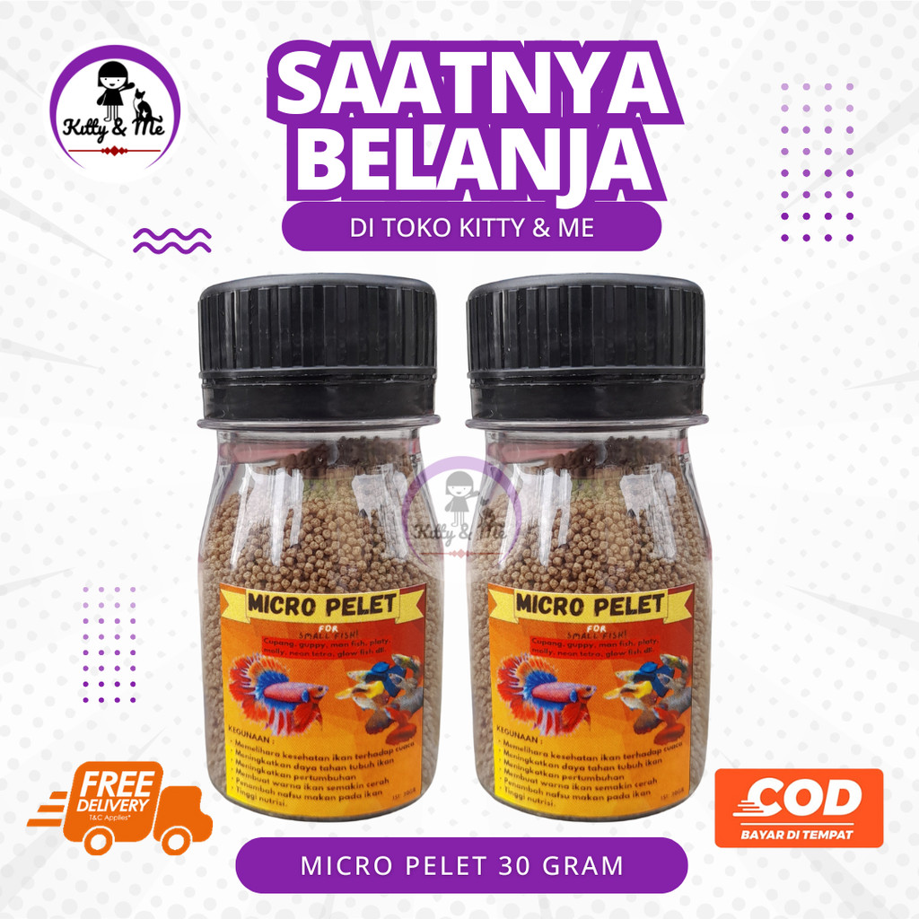 PAKAN IKAN HIAS 30 GRAM - Pelet Kecil Untuk Pakan Ikan Hias Cupang Gold Fish