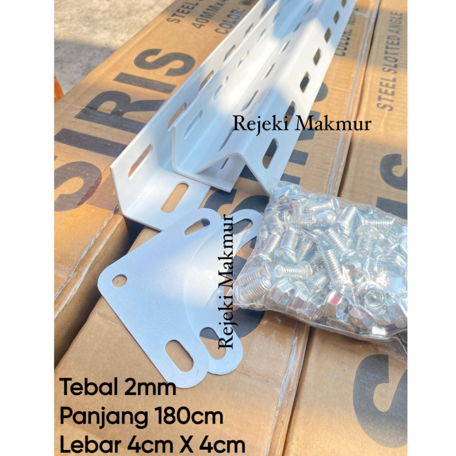 Rak Besi Siku Lubang 180 cm tebal 2 mm 2mm