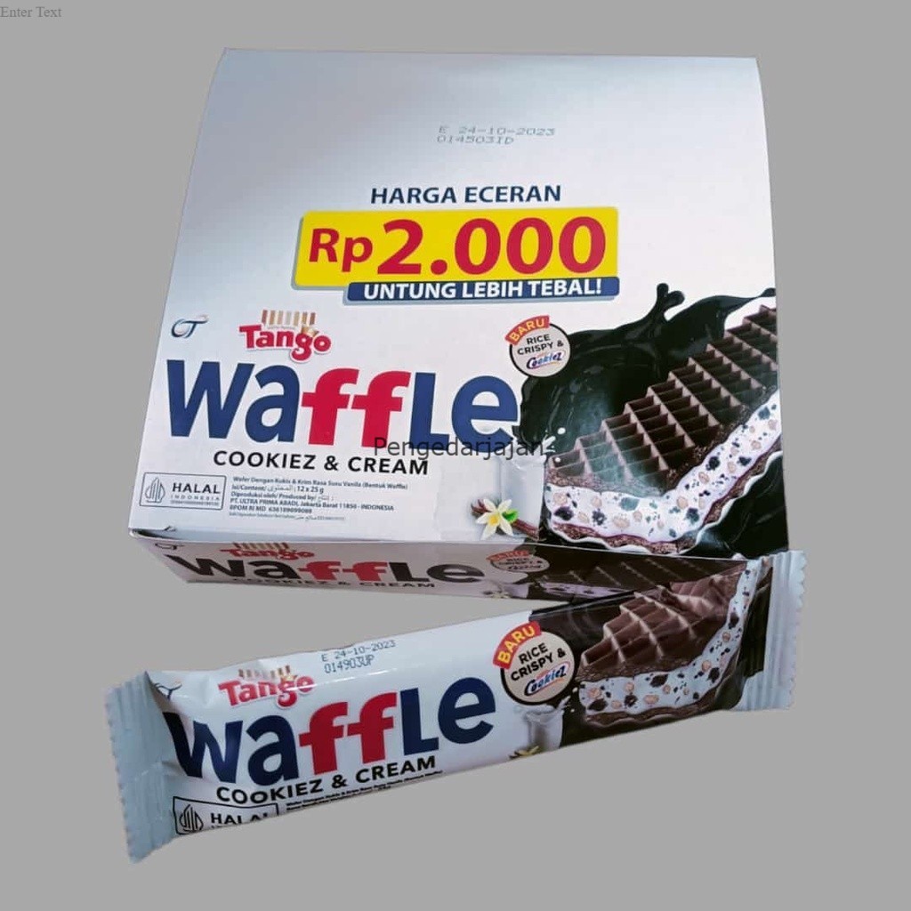 

Tango Waffle Cookiez & Cream chocohazelnut 1 box/12 pcs - pengedarjajan