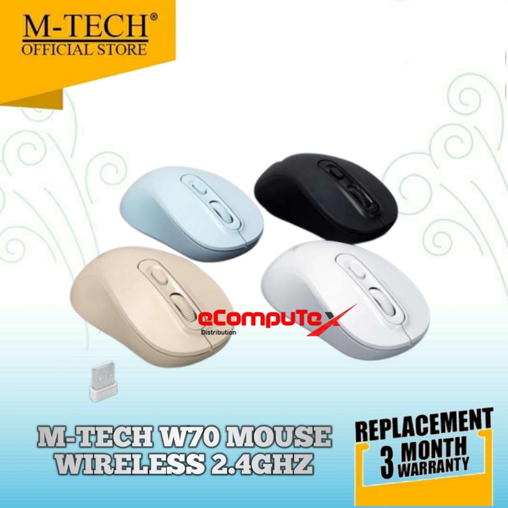 MOUSE WIRELESS M-TECH W 70/ W70 / W-70 ORIGINAL - GARANSI RESMI