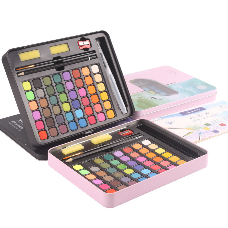 

36/48/60/72 Colors Watercolor Pigment Set Paint Acuarelas 예술용품 Professional Art Supplies Draw Solid With Paintbrush Fountain Pen