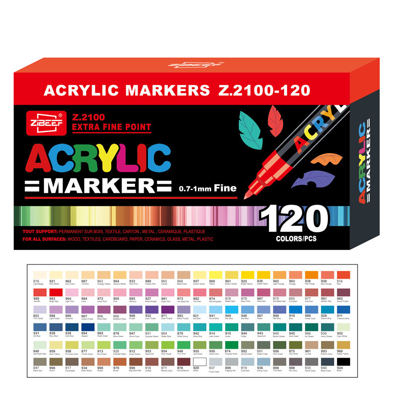 

60/84/120 Colors Acrylic Paint Pens Acrylic Marker Pen for Artist Rock Painting,Glass,Ceramic Fabric DIY Card Making Art Supplie