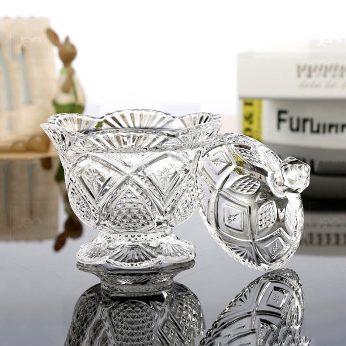 Pineapple Crystal Candy Jar Toples Permen Kue Kaca Kristal Serbaguna 0403