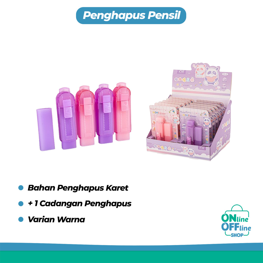 

Penghapus Pensil Anak Sekolah Variasi Lucu Hapusan Mekanik Warna Colorful Sliding Eraser 1148