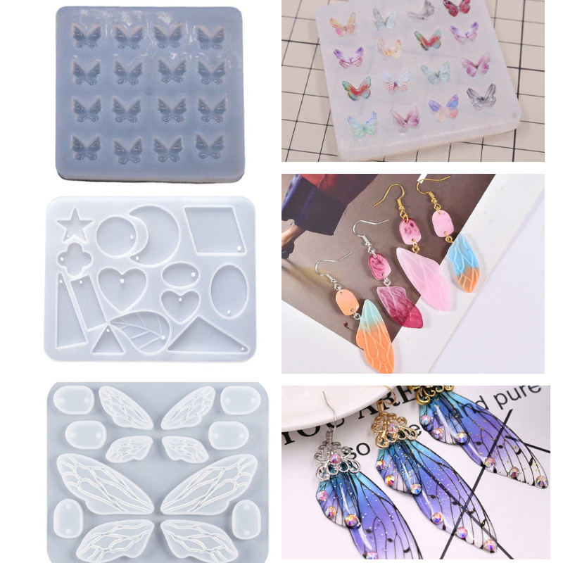 

Mini Butterfly Shape Keychain Silicone Mold Little Butterfly Hairpin Handmade Mold Jewelry for Home Decorations
