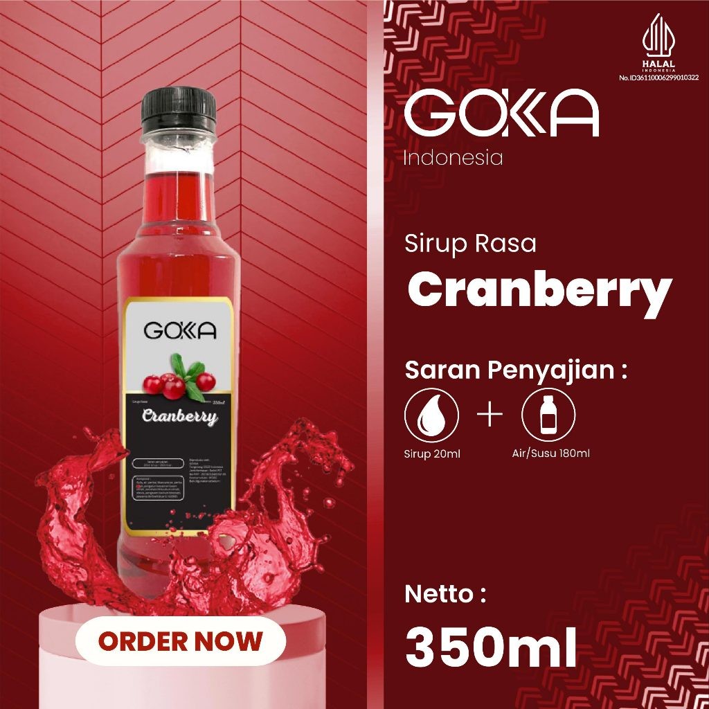 

Sirup Gokka Rasa Cranberry / Minuman Syrup Gokka Rasa Cranberry 350ml