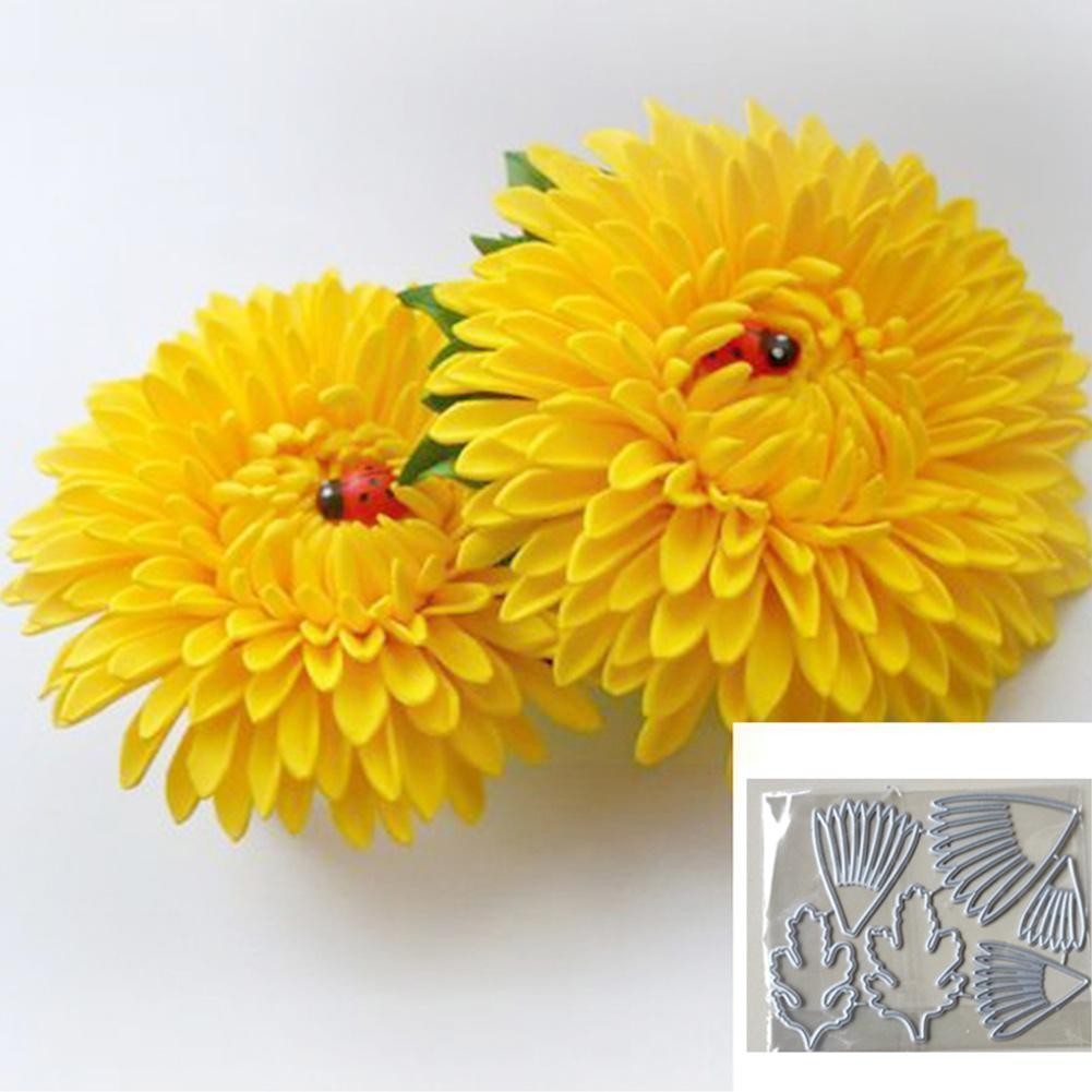 

Metal Cutting Dies Cut Die Mold Chrysanthemum Petal Metal Die Scrapbook Carbon Punch Knife Paper Craft Mould Stencils Mold