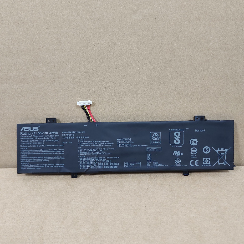 Baterai Laptop C31N1733 Asus VivoBook Flip 14 TP412UA TP412U TP412FA TP412 Series (NEW) -MC