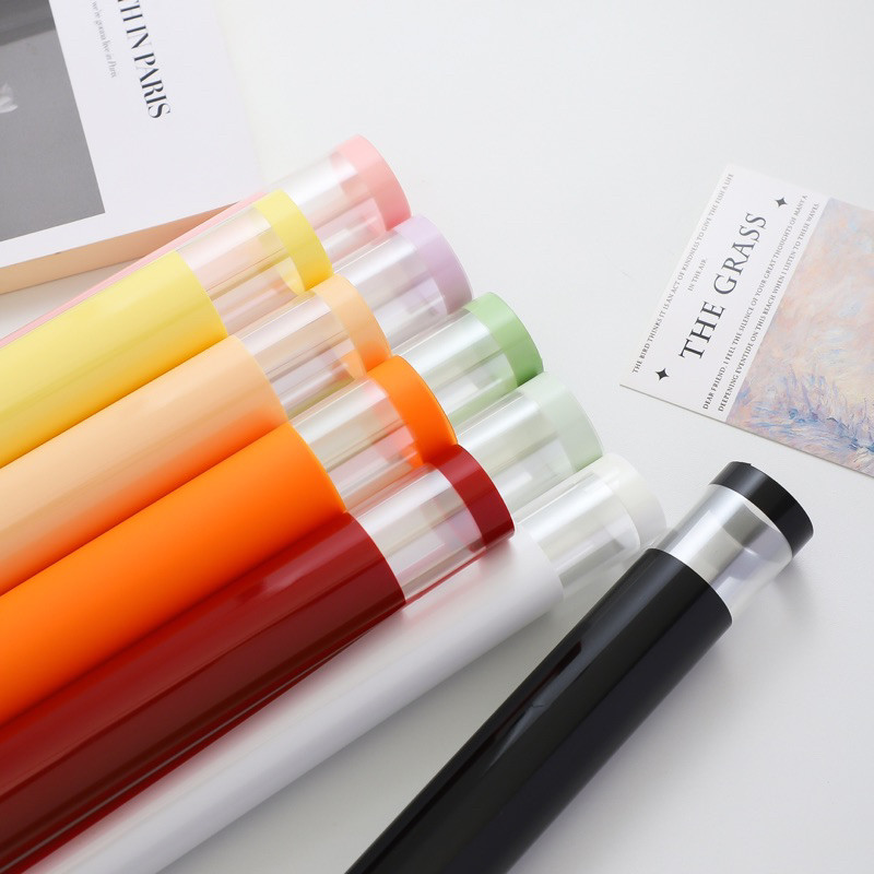 

(20Lembar)SINOWRAP Flower Wrapping Paper Line / List Frame Transparent Opp Kertas Bunga Buket Cellophane