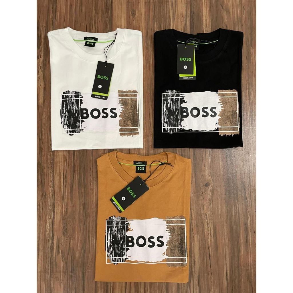 A1 kaos boss manset// kaos boss mirror original // kaos boss pria // kaos boss high quality