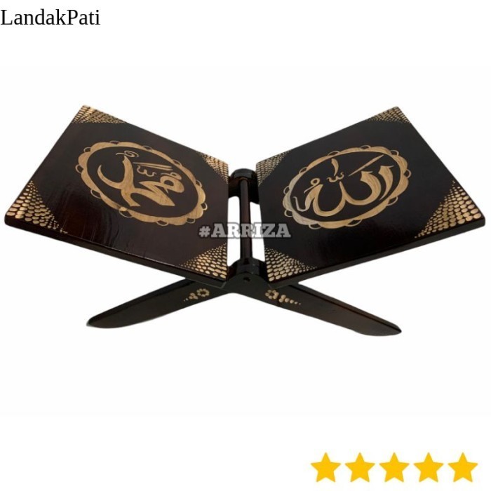 REKAL TEMPAT MEMBACA AL QURAN KAYU JATI ASLI LZN5