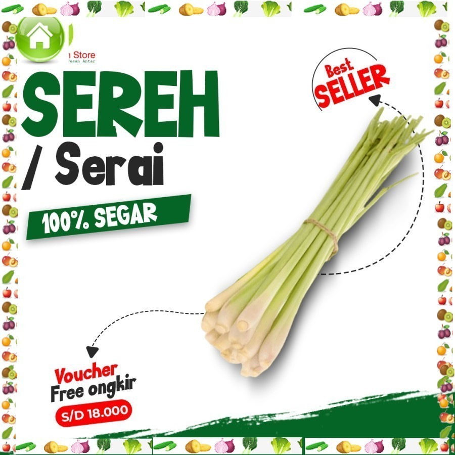 

Sereh 200 gram Sayur Mayur Buah Buahan Bersih Fresh