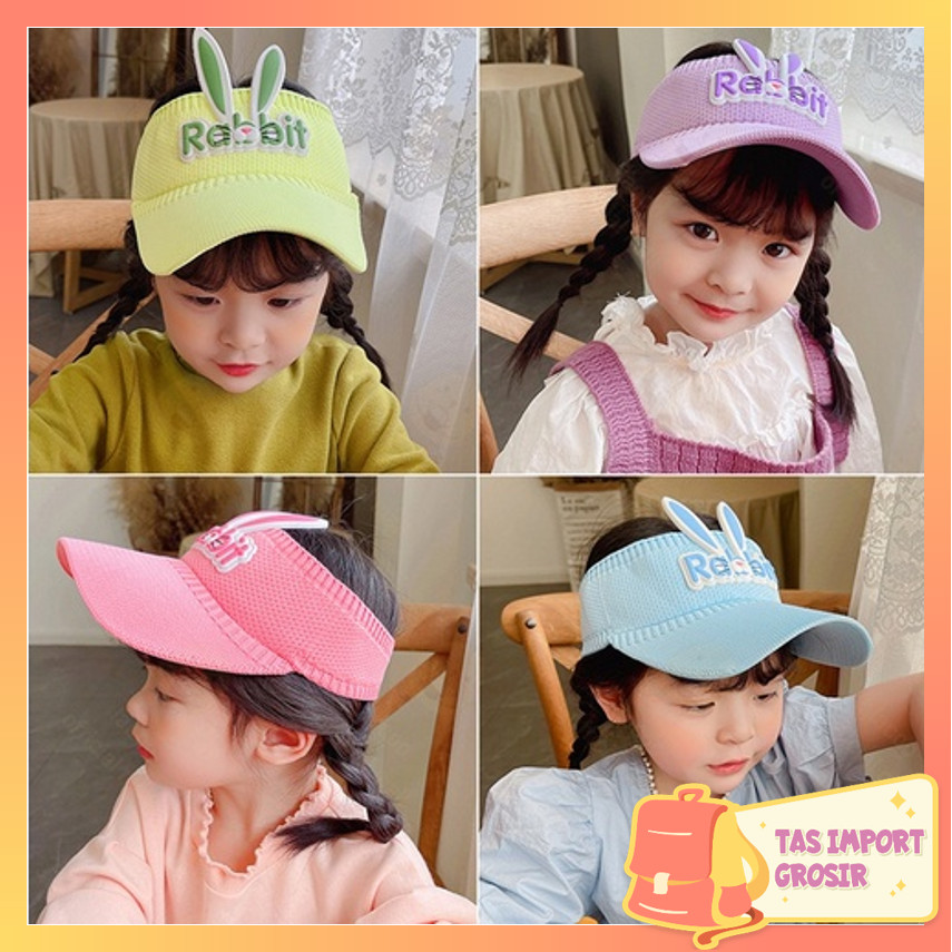 Tas Import - T5734 Topi Anak Rabbit / Topi Anak Topi Golf Senam Pantai / Topi Anak Rajut Visor / Top