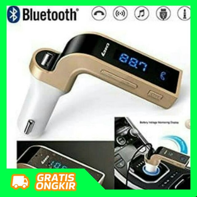 CAR CHARGER MOBIL BLUETOOTH MODULATOR CARG 7 FM TRANSMITTER BLUETOOTH