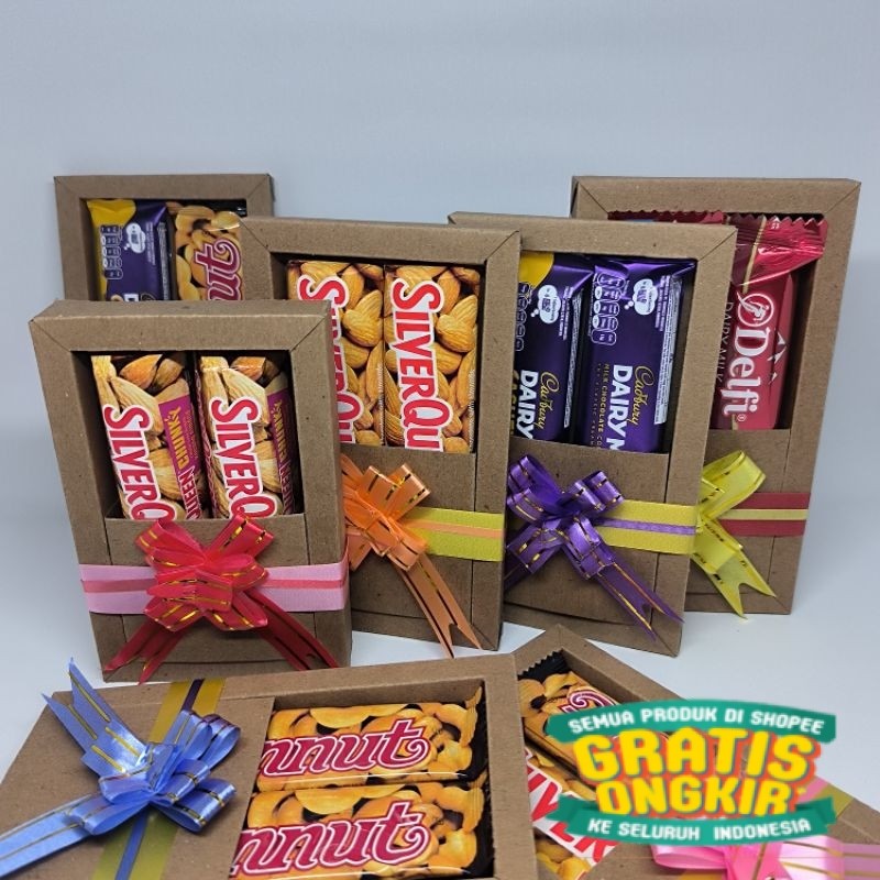 Hampers Coklat mini Silverqueen | Kado ulangTahun Coklat | Kado Valentine Coklat Silverqueen
/ New k