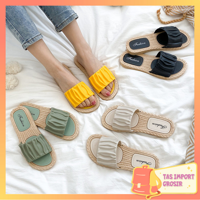 Tas Import - S5625 Sandal Jelly Serut Wanita / Sandal Import Elastis Balance / Sandal Slop Wanita Ka