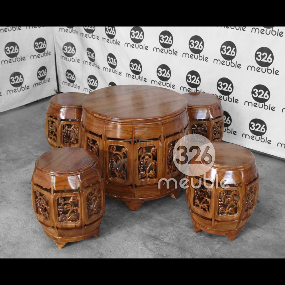 Kursi Teras Kendang Kayu Jati - Kursi Teras Jati - Kursi Santai