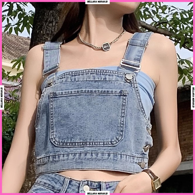 Ootd Lebaran | Set Wanita - Wanita Denim - Denim Set Wanita Remaja Korea Style (Atasan  + Pants)