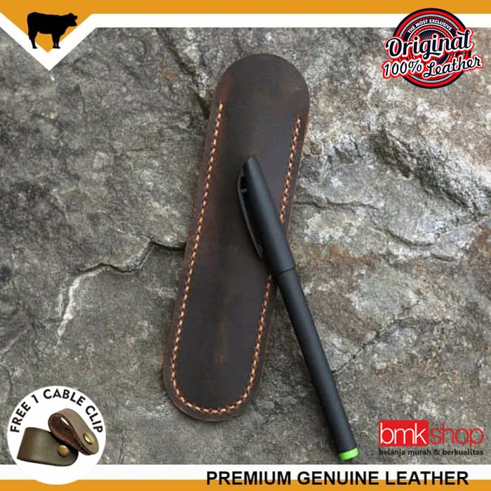 

BEST P R O M O SARUNG TEMPAT PENSIL PULPEN DARI KULIT ASLI JENIS CRAZY HORSE HANDMADE