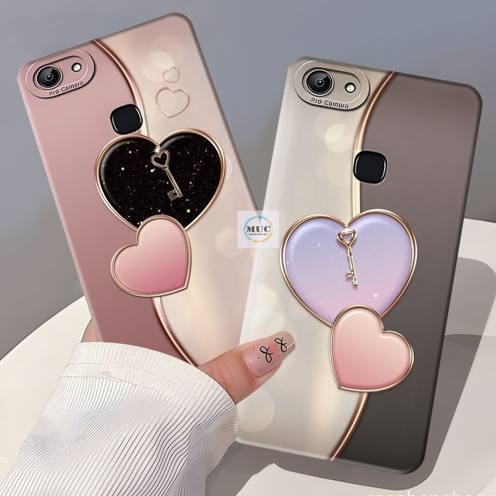 Case Vivo V7 Plus / V5 Plus / V9 / Vivo Z1 Pro Case Motif Love Cantik - Case Vivo - Marbel Case - Ba