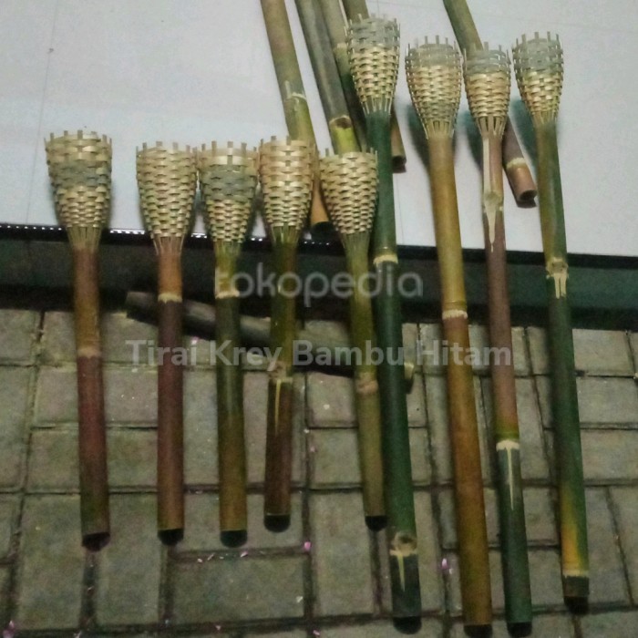 obor hiasan ~ obor bambu 1 METER (KOMPLIT)