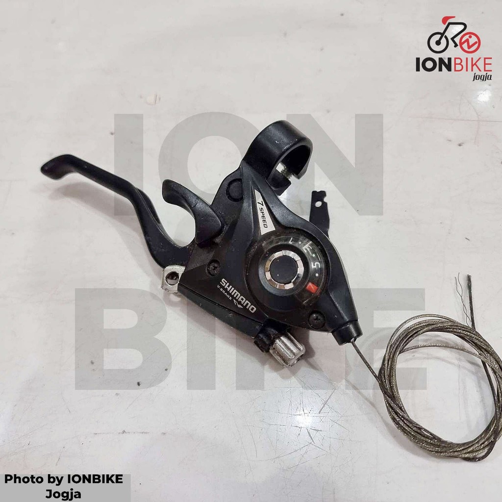 BARANG COPOTAN - Shifter Kanan Shimano STEF51 7 Speed Kode TBP1553 Fungsi Normal Minus Tuas Pecah Be