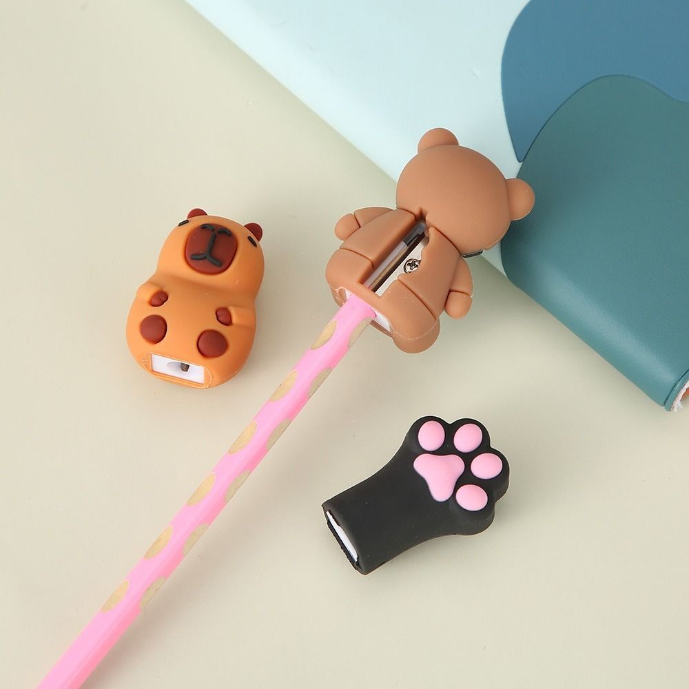 

Cute Capybara Pencil Sharpener Single Hole Cartoon Capybara Pencil Cutter Kawaii Anime Pencil Cutting Tools Rewards Gift
