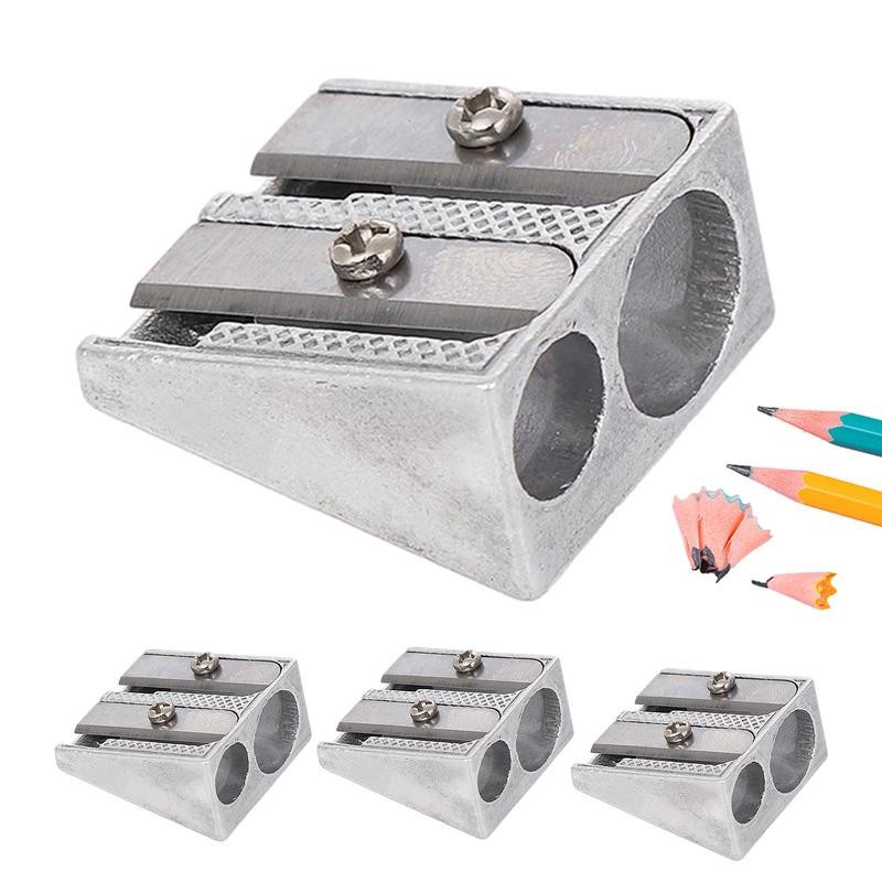 

Magnesium Pencil Sharpener Double Holes Graphite Pencils School Crayon Sharpener Stationery Accessories For School Classroom
