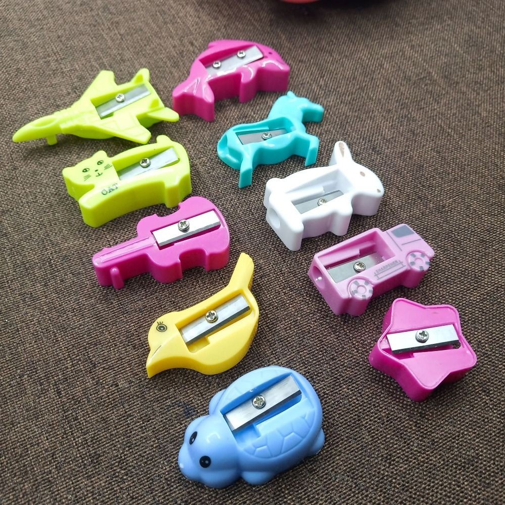 

10PCS Kawaii Cartoon Style Pencil Sharpener Creative Student Gift Stationery Pencil Sharpener School Supplies Office Supplies