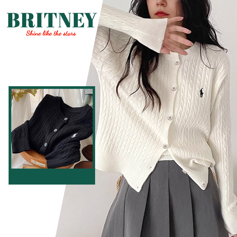 Britney——POLO Cardigan Sweater Wanita - Jaket Cardigan - Rajut Wanita