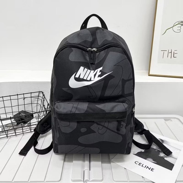 "F.SK" - READY STOCK Tas Ransel Pria Nike Hitam Backpack / Tas Sekolah Anak Remaja Dewasa Kantor - H