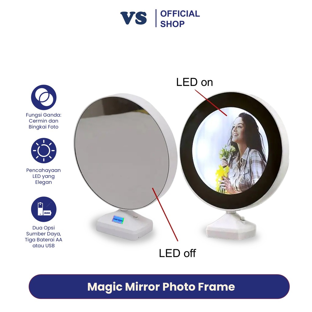 TaffHOME Cermin Magic Mirror Photo Frame A1240