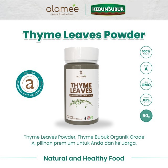 

ALAMEE Thyme Kering Seasoning Daun Timi Bumbu Dapur Organik Garnish Dried Leaves Murni Asli kebunsubur
